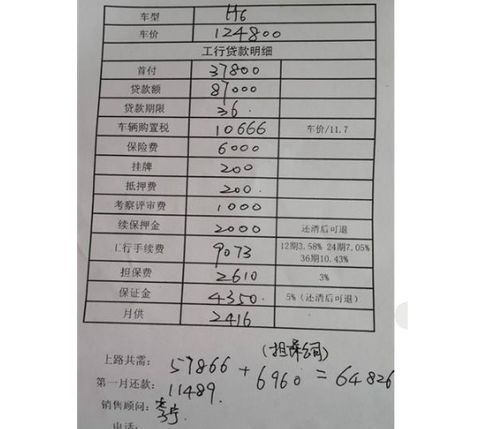 汽车分期年华利息多少